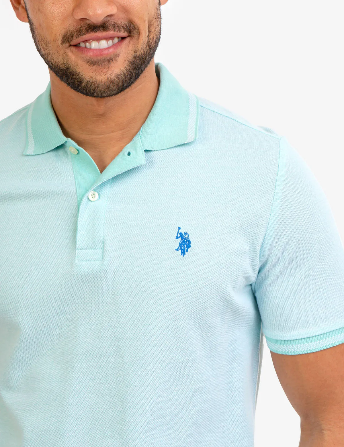BIRDSEYE CONTRAST COLLAR POLO SHIRT sold by U.S. Polo Assn. product image thumbnail 3
