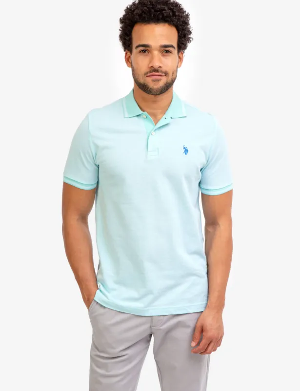 BIRDSEYE CONTRAST COLLAR POLO SHIRT sold by U.S. Polo Assn.