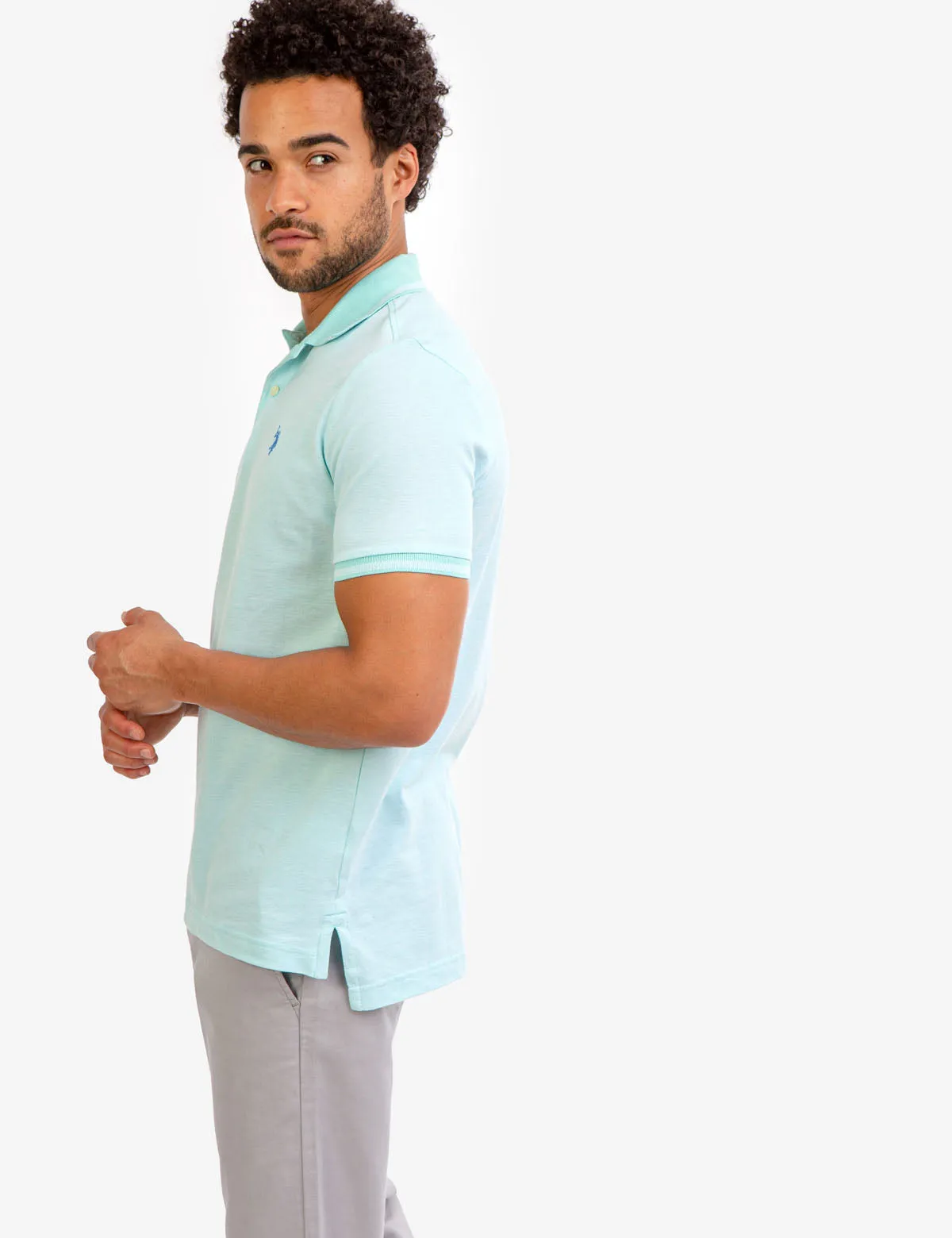 BIRDSEYE CONTRAST COLLAR POLO SHIRT sold by U.S. Polo Assn. product image thumbnail 4