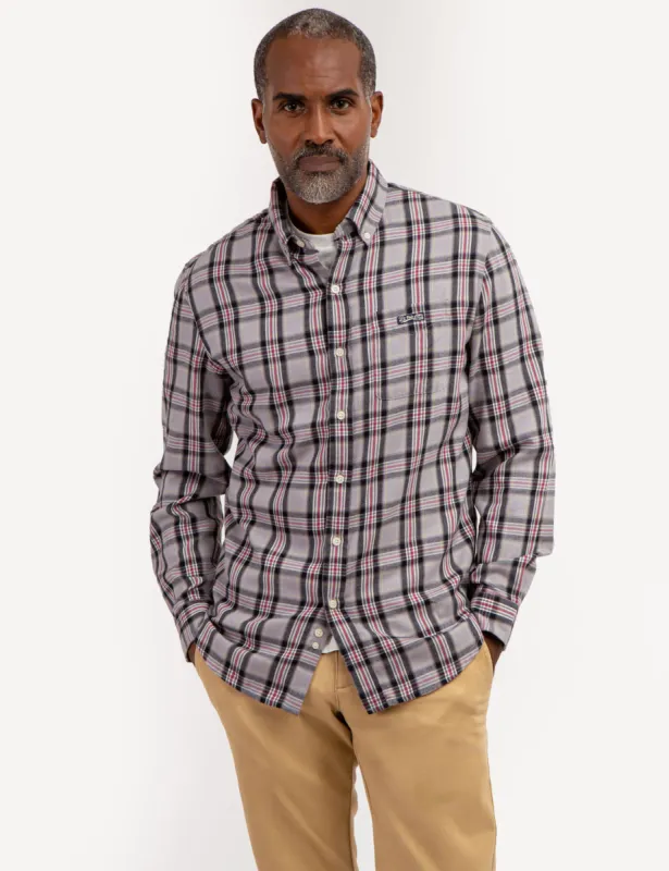 PLAID PEACHED TWILL LONG SLEEVE SHIRT sold by U.S. Polo Assn.