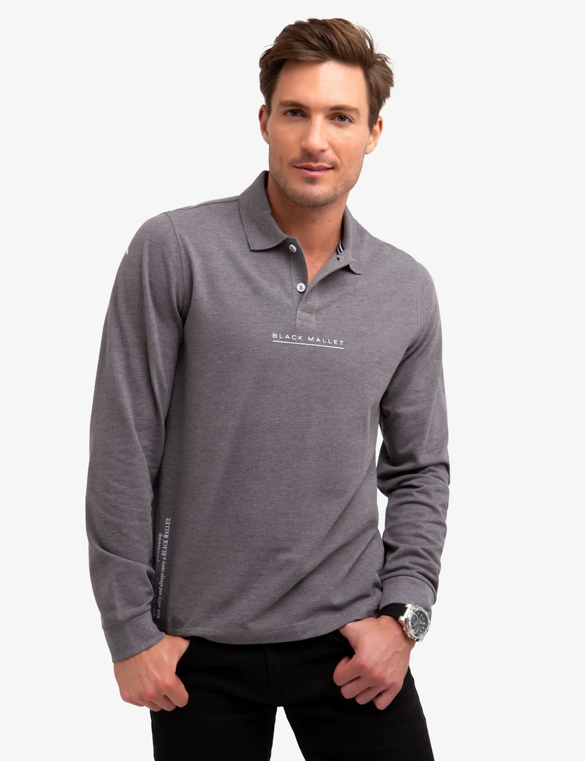 SOLID PIQUE LONG SLEEVE POLO SHIRT sold by U.S. Polo Assn.
