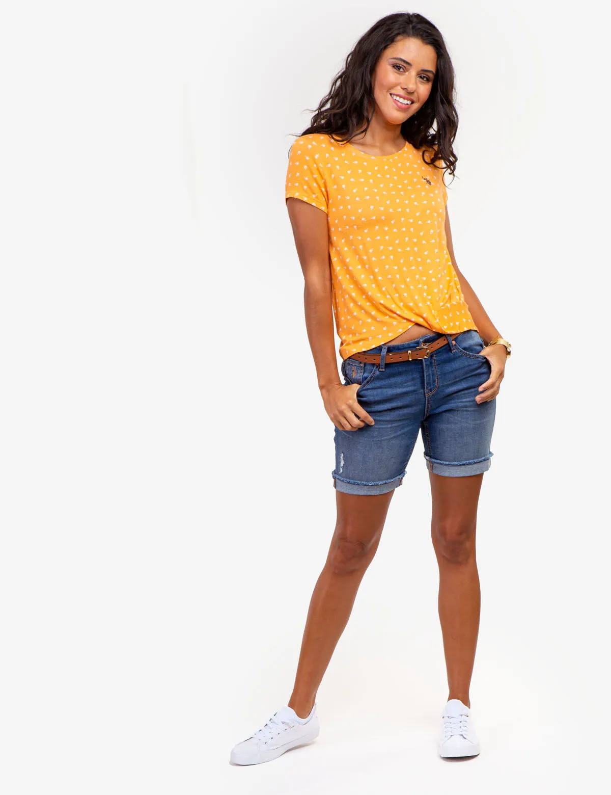 TWIST FRONT CREW NECK T-SHIRT sold by U.S. Polo Assn. product image thumbnail 2