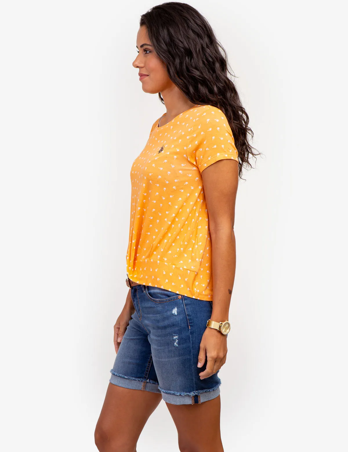 TWIST FRONT CREW NECK T-SHIRT sold by U.S. Polo Assn. product image thumbnail 3