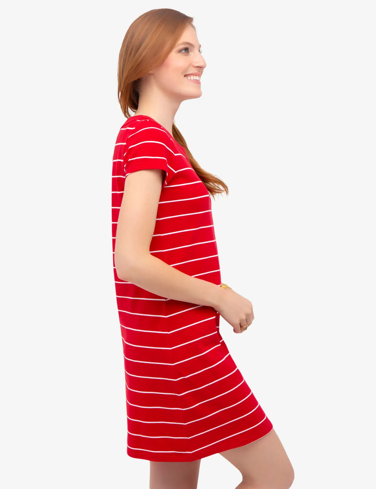 STRIPED BUTTON SHOULDER DRESS sold by U.S. Polo Assn. product image thumbnail 4