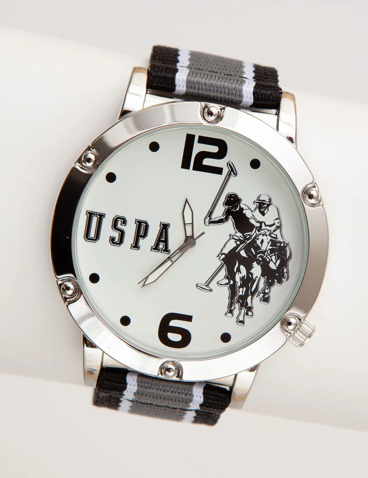MEN'S LOGO STRIPE STRAP WATCH sold by U.S. Polo Assn.