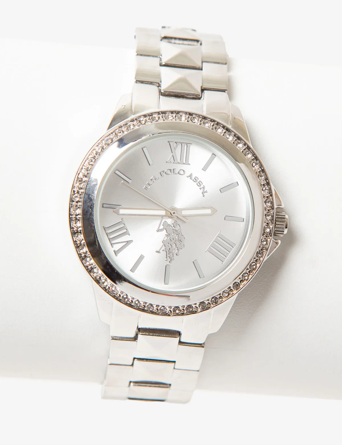 WOMENS SILVER FACE DIAMOND BRACELET WATCH sold by U.S. Polo Assn.