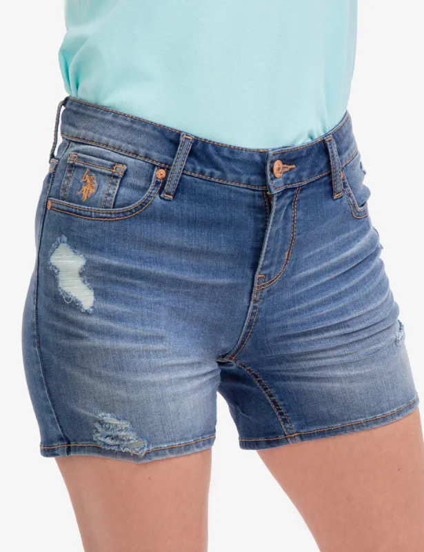 CLASSIC MID RISE DENIM SHORTS sold by U.S. Polo Assn.