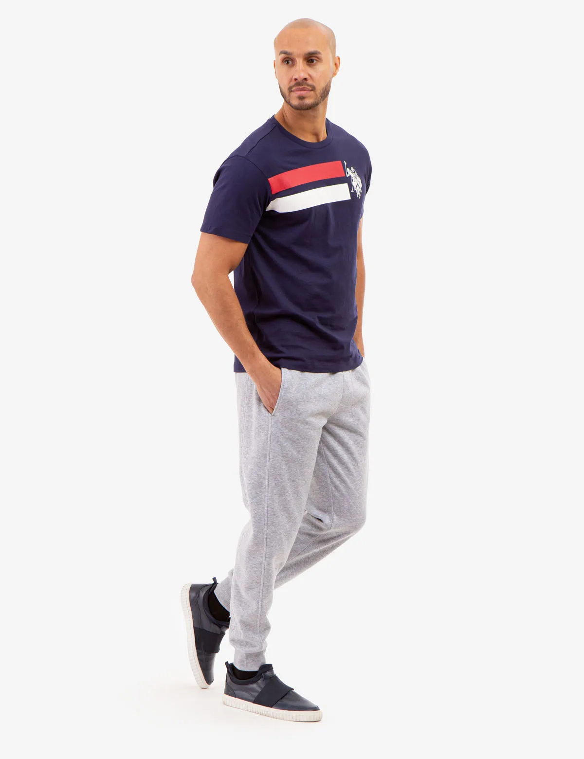 DOUBLE LINEAR GRAPHIC LOGO T-SHIRT sold by U.S. Polo Assn. product image thumbnail 2