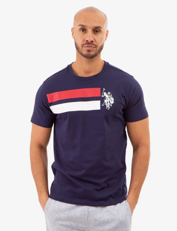 DOUBLE LINEAR GRAPHIC LOGO T-SHIRT sold by U.S. Polo Assn.
