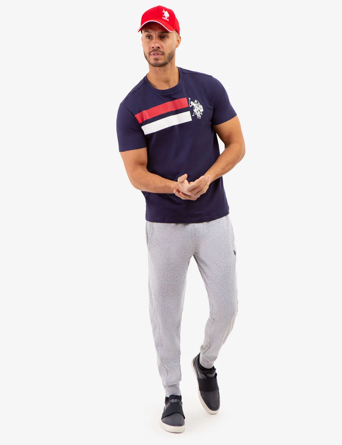 DOUBLE LINEAR GRAPHIC LOGO T-SHIRT sold by U.S. Polo Assn. product image thumbnail 4