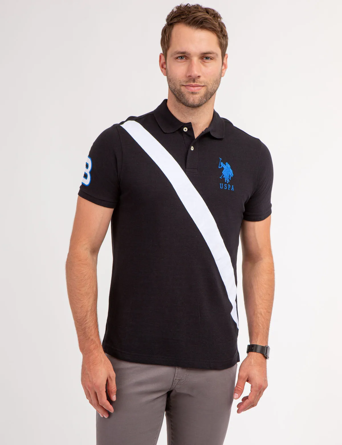 COLORBLOCK SASH FRONT PIQUE POLO SHIRT sold by U.S. Polo Assn. product image thumbnail 5