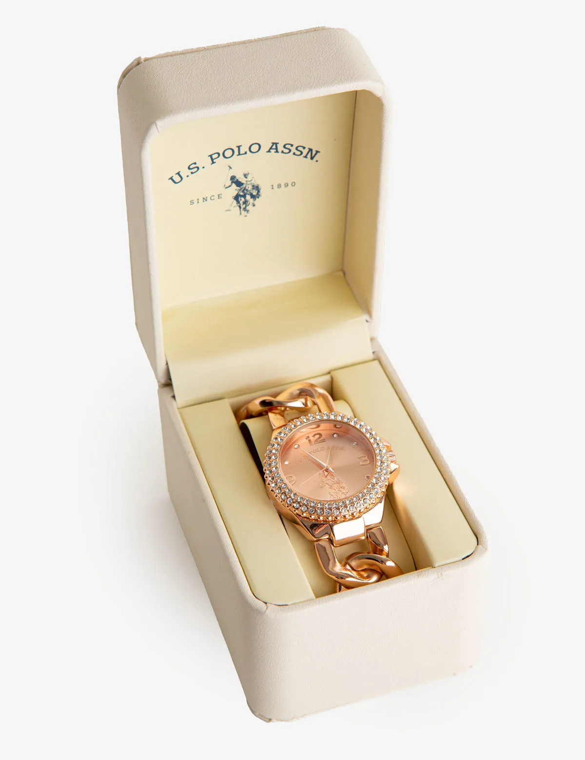 LADIES ROSE GOLD CHAIN LINK BRACELET WATCH sold by U.S. Polo Assn. product image thumbnail 2