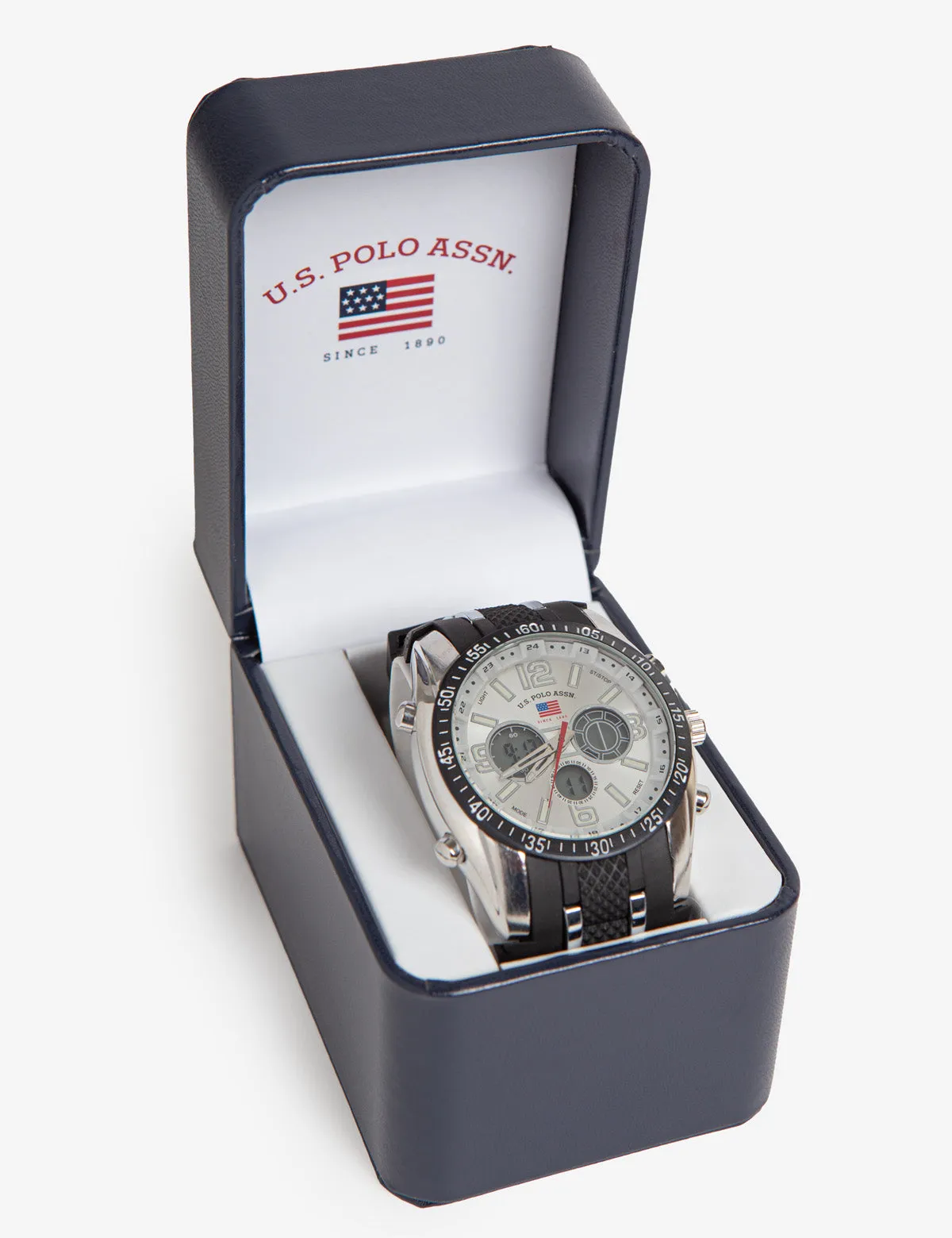 MEN'S BLACK AND SILVER ANA DIGI WATCH sold by U.S. Polo Assn. product image thumbnail 2