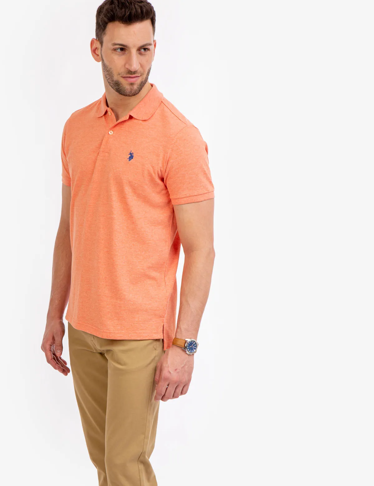 SOLID PIQUE SMALL LOGO POLO SHIRT sold by U.S. Polo Assn. product image thumbnail 3