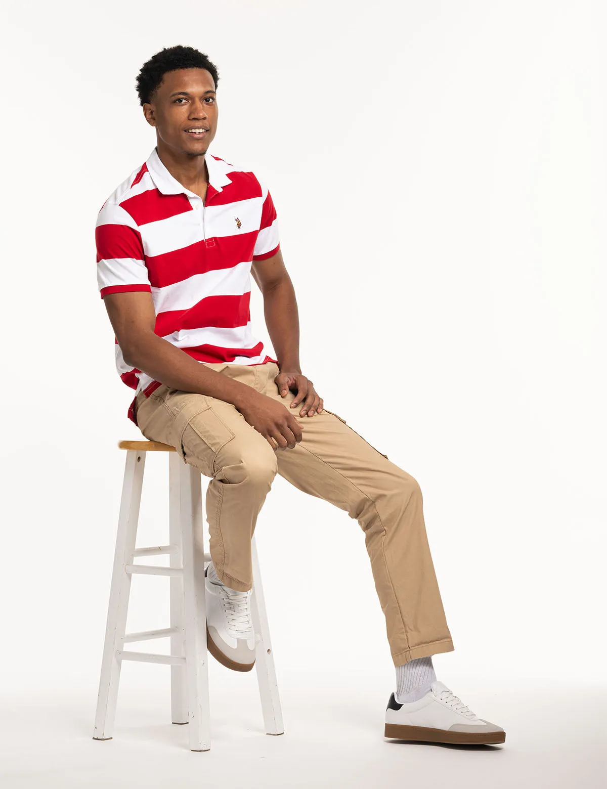 TWILL COLLAR RUGBY STRIPE JERSEY POLO SHIRT sold by U.S. Polo Assn.