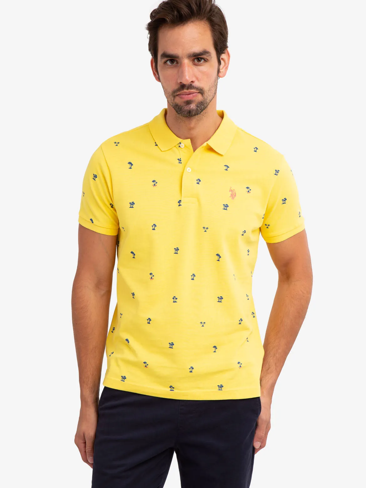 PALM PRINT PIQUE POLO SHIRT sold by U.S. Polo Assn.