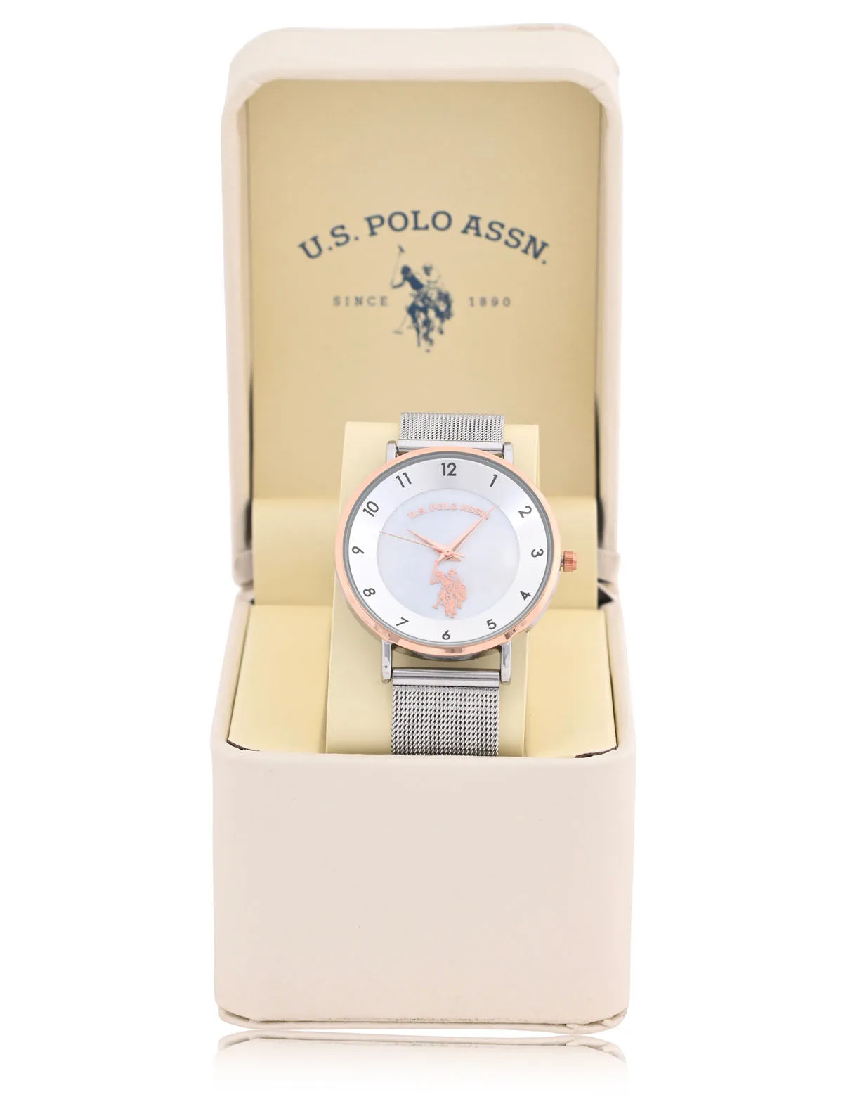 LADIES SILVER MESH STRAP WATCH sold by U.S. Polo Assn. product image thumbnail 2