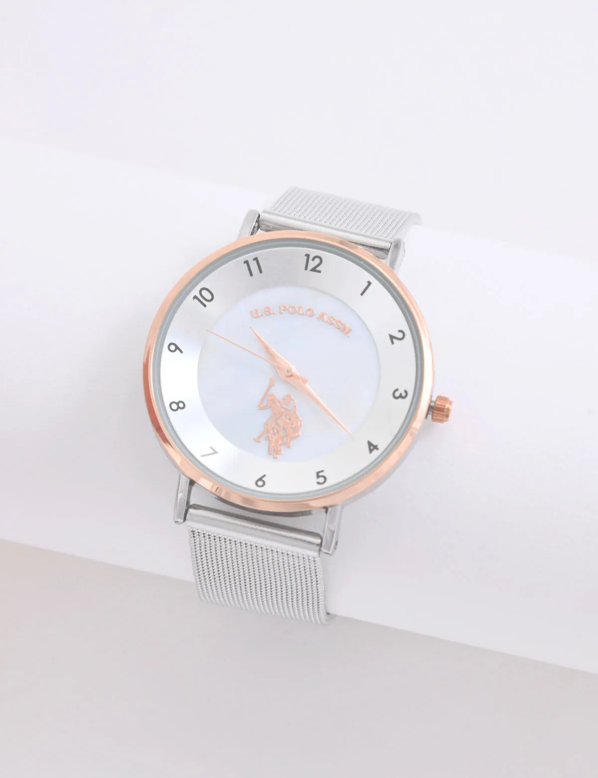 LADIES SILVER MESH STRAP WATCH sold by U.S. Polo Assn.