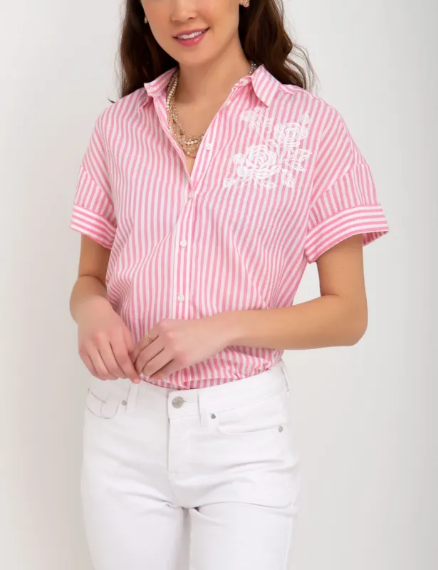 EMBROIDERED STRIPED TOP made by U.S. Polo Assn.