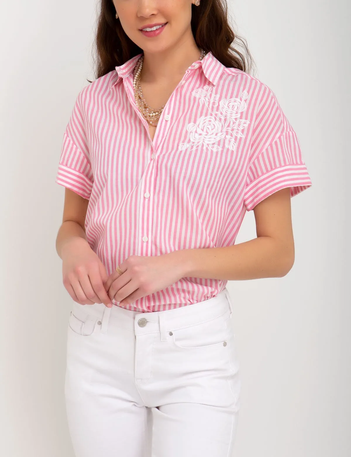 EMBROIDERED STRIPED TOP sold by U.S. Polo Assn.