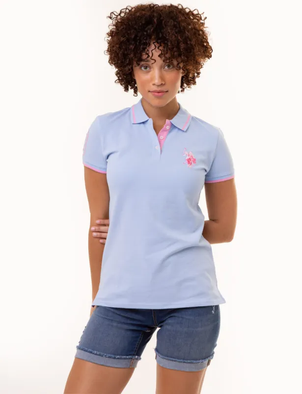 MULTITONAL LOGO SOLID POLO SHIRT sold by U.S. Polo Assn.