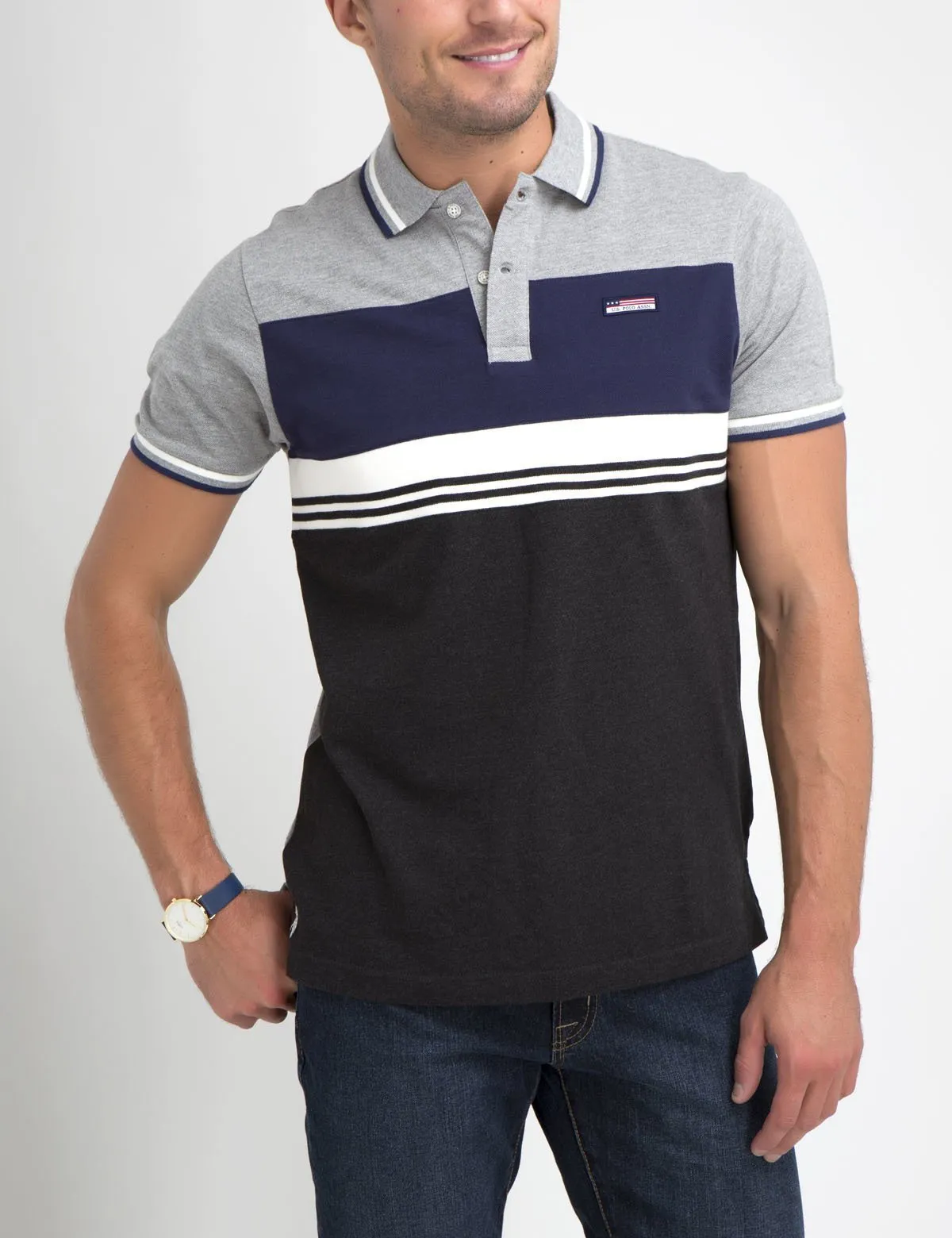 FLAG COLORBLOCK POLO SHIRT sold by U.S. Polo Assn. product image thumbnail 5