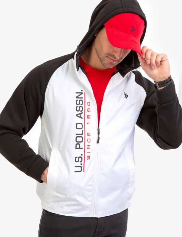 COLORBLOCK FLEECE HOODED JACKET sold by U.S. Polo Assn.