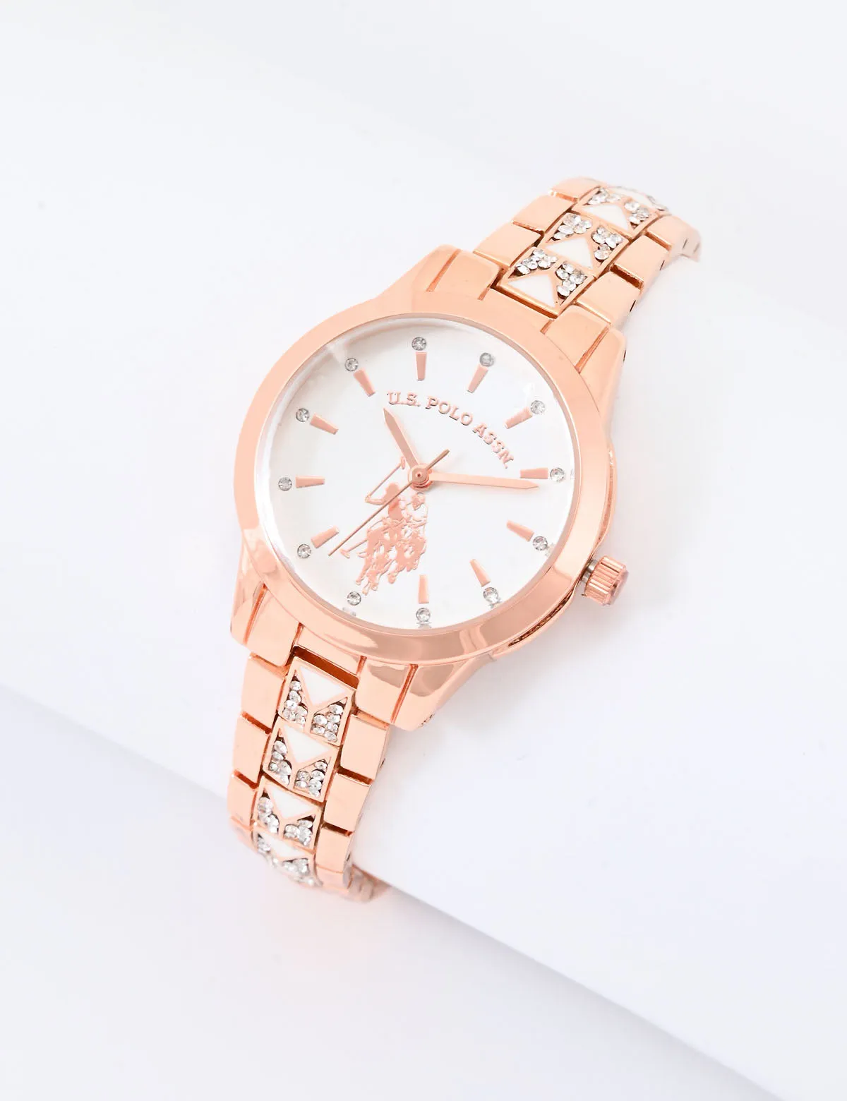 LADIES EMBELLISHED DECO ANALOG WATCH sold by U.S. Polo Assn.