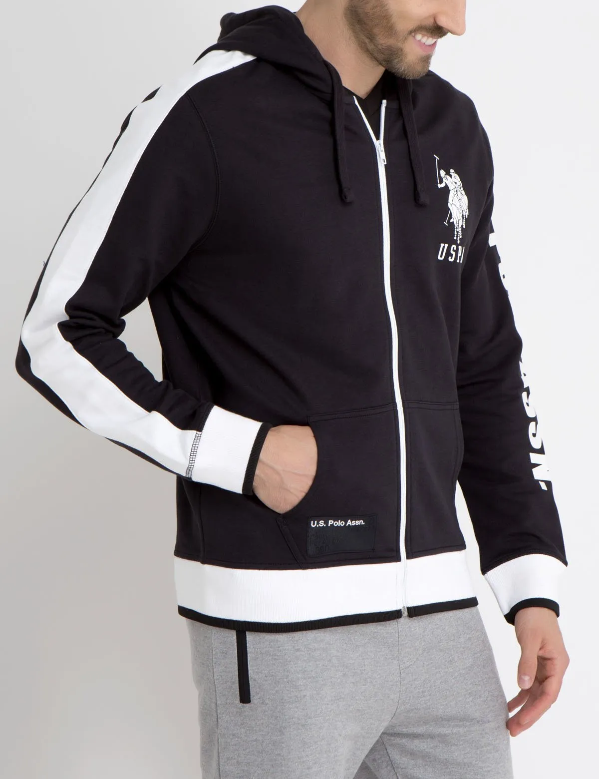 HOODIE WITH RUBBER LOGOS sold by U.S. Polo Assn. product image thumbnail 2