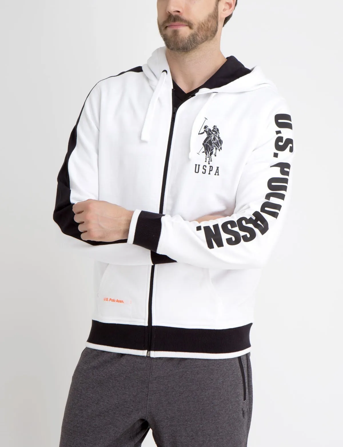 HOODIE WITH RUBBER LOGOS sold by U.S. Polo Assn. product image thumbnail 5