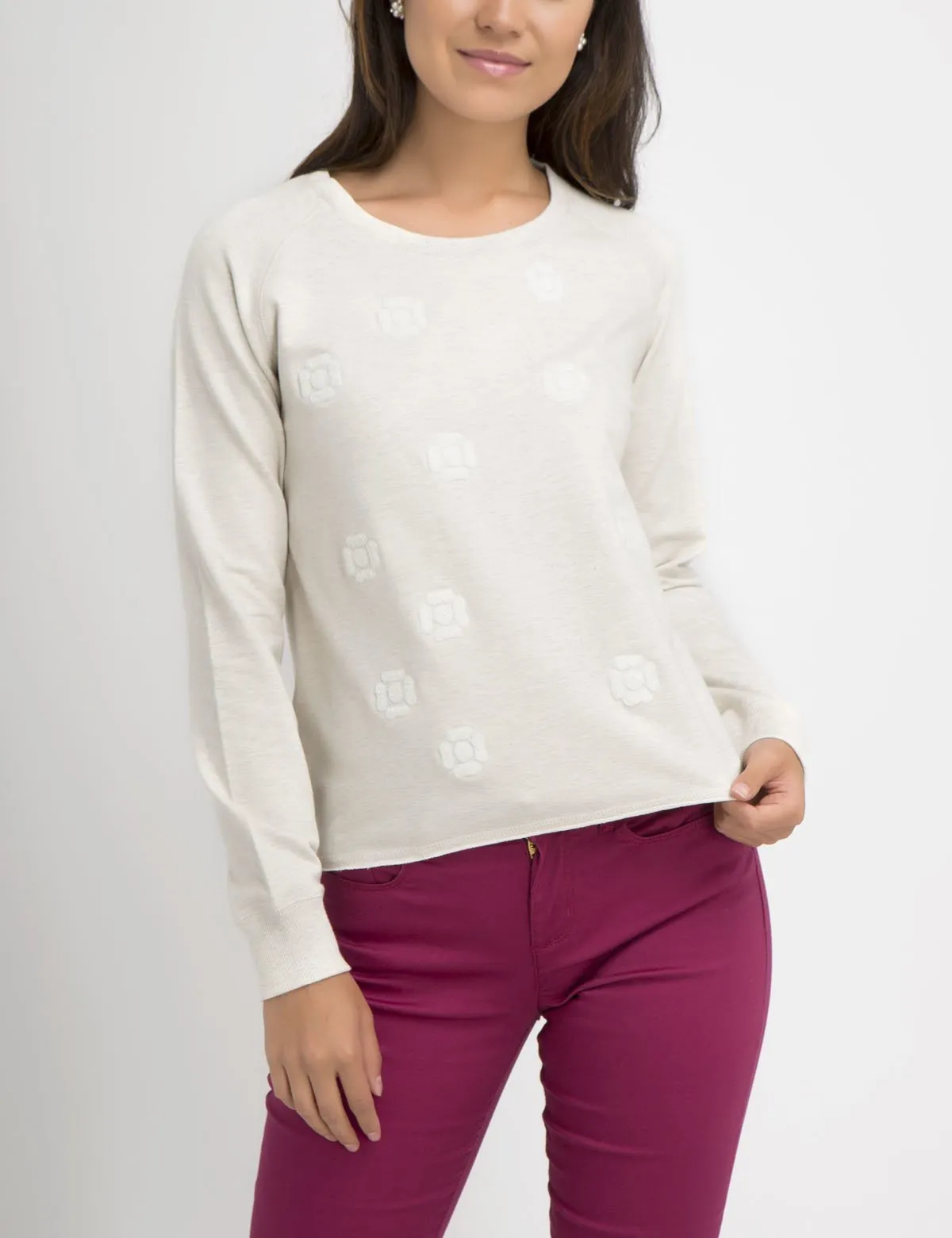 FLORAL APPLIQUE LONG SLEEVE SWEATSHIRT sold by U.S. Polo Assn. product image thumbnail 5