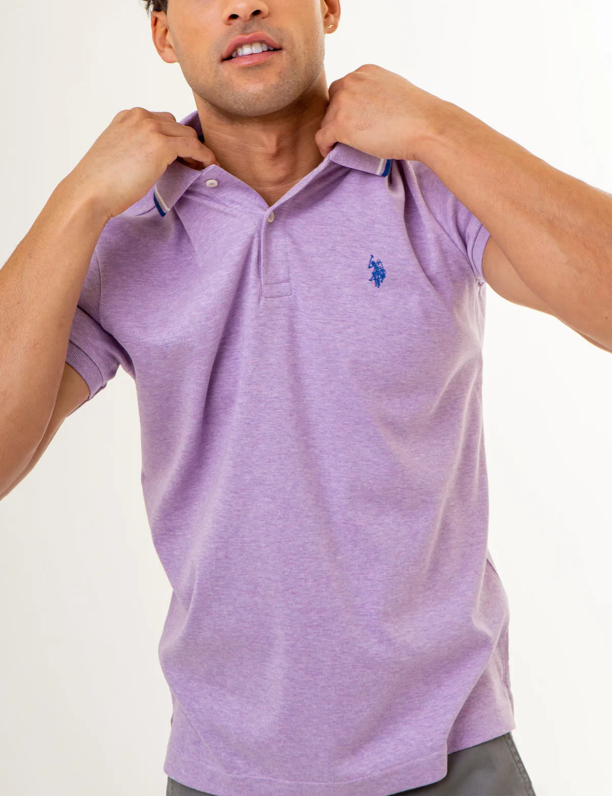 SLIM FIT TIPPED INTERLOCK POLO SHIRT sold by U.S. Polo Assn. product image thumbnail 2