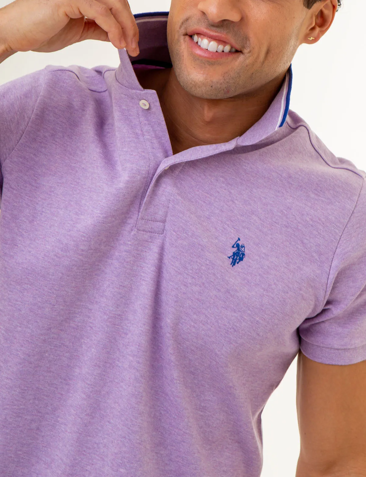 SLIM FIT TIPPED INTERLOCK POLO SHIRT sold by U.S. Polo Assn. product image thumbnail 4