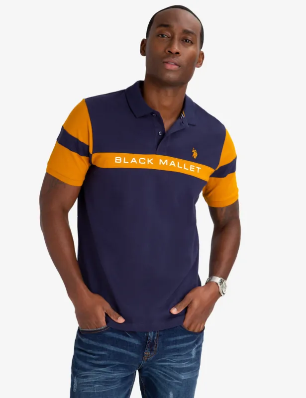 BLACK MALLET CLASSIC FIT CHEST STRIPE POLO SHIRT sold by U.S. Polo Assn.
