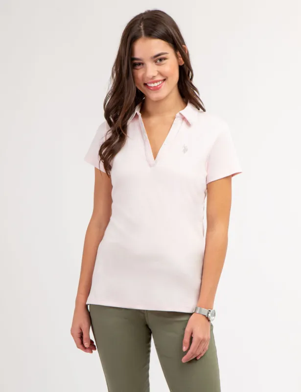 SPLIT NECK ROSE PRINT POLO SHIRT sold by U.S. Polo Assn.