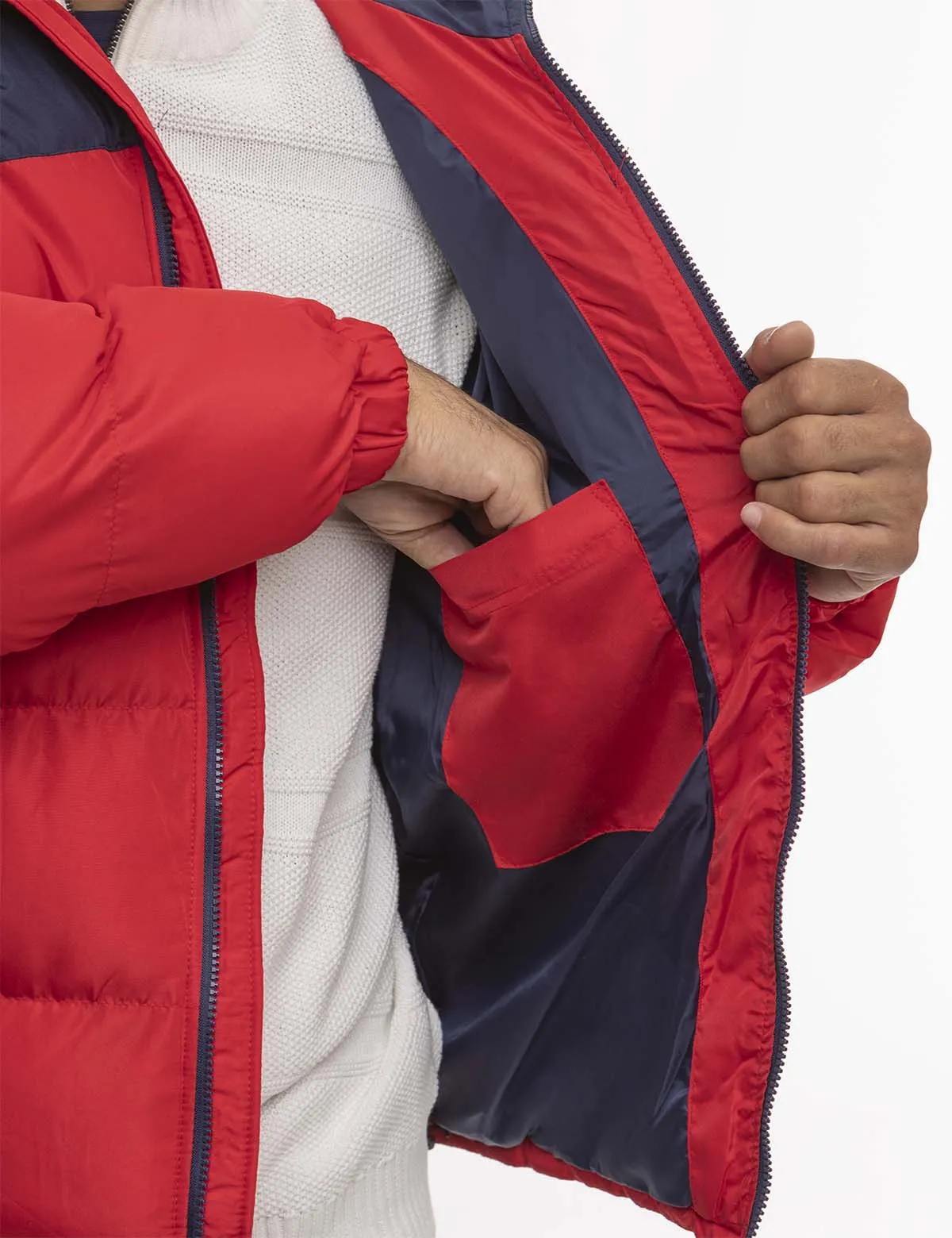 WORDMARK COLORBLOCK HOODED PUFFER JACKET sold by U.S. Polo Assn. product image thumbnail 3