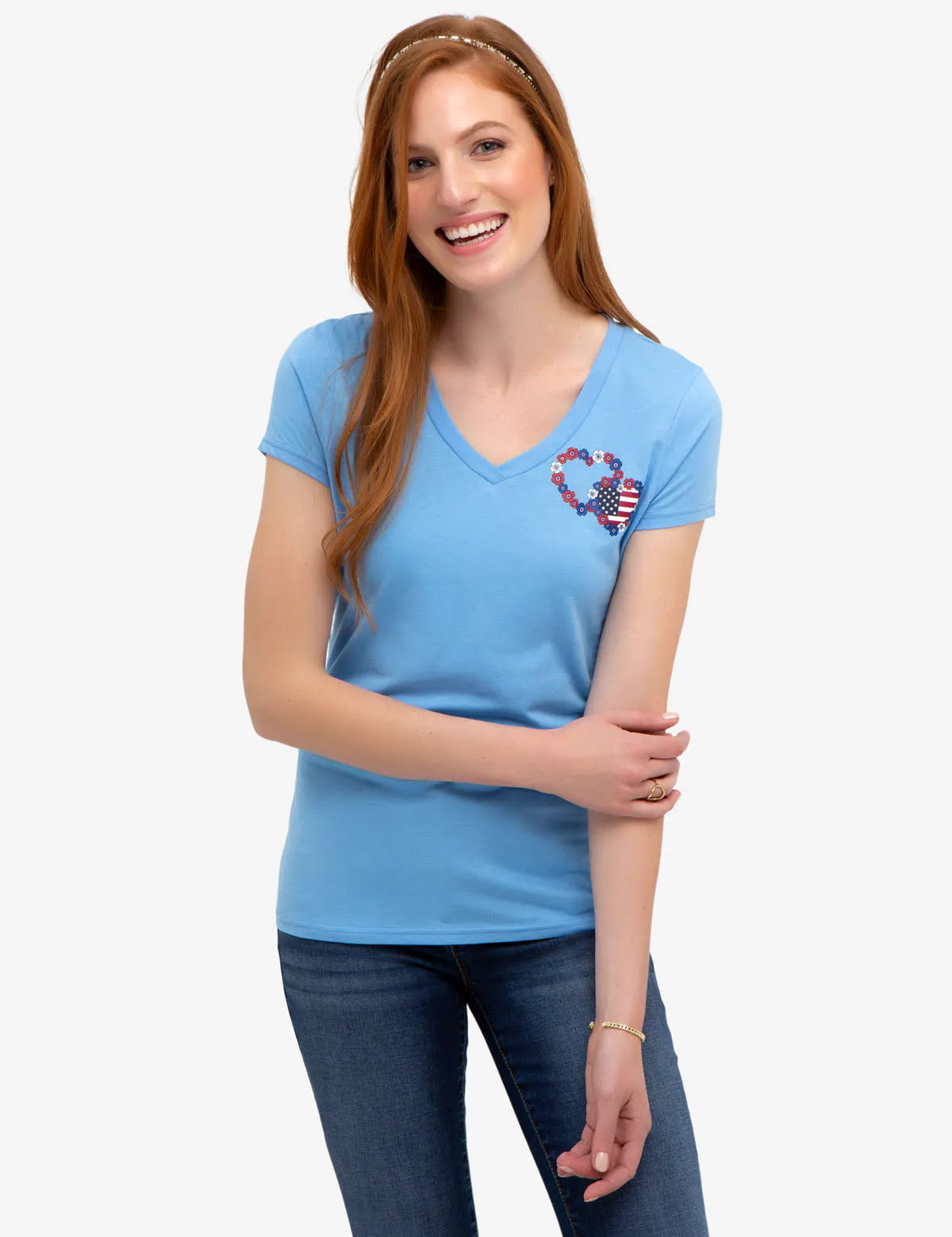 FLORAL & FLAG HEARTS GRAPHIC T-SHIRT sold by U.S. Polo Assn. product image thumbnail 5