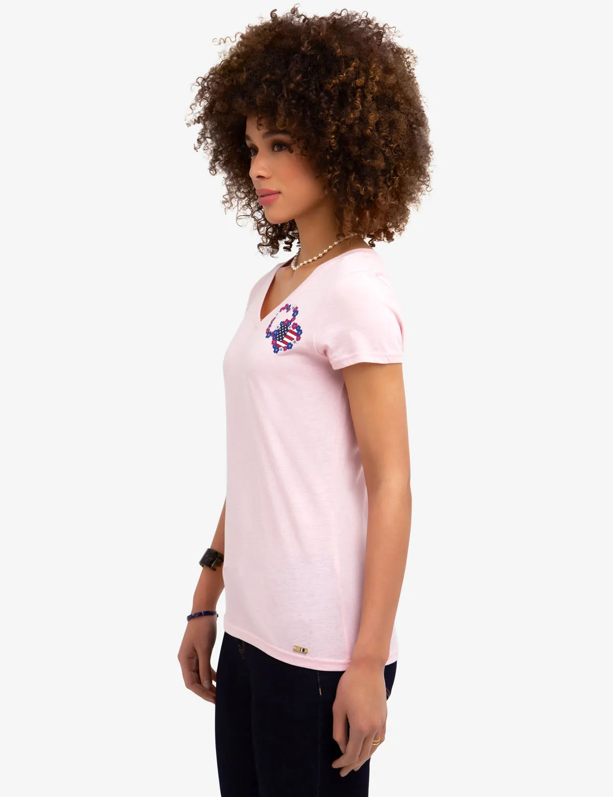 FLORAL & FLAG HEARTS GRAPHIC T-SHIRT sold by U.S. Polo Assn. product image thumbnail 2