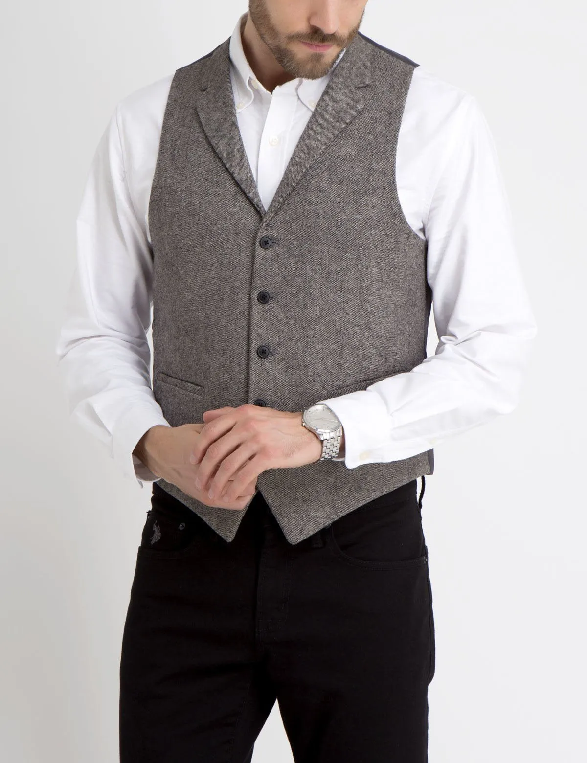 GREY WOOL SUIT VEST sold by U.S. Polo Assn.