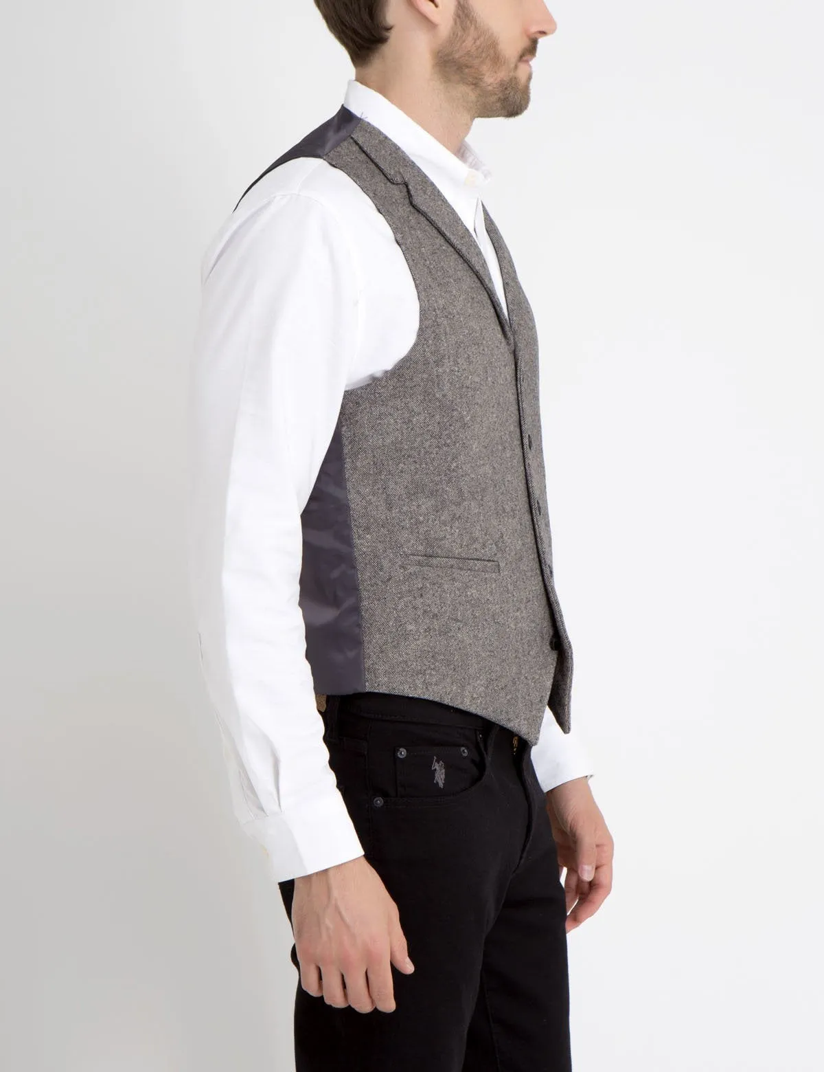GREY WOOL SUIT VEST sold by U.S. Polo Assn. product image thumbnail 2