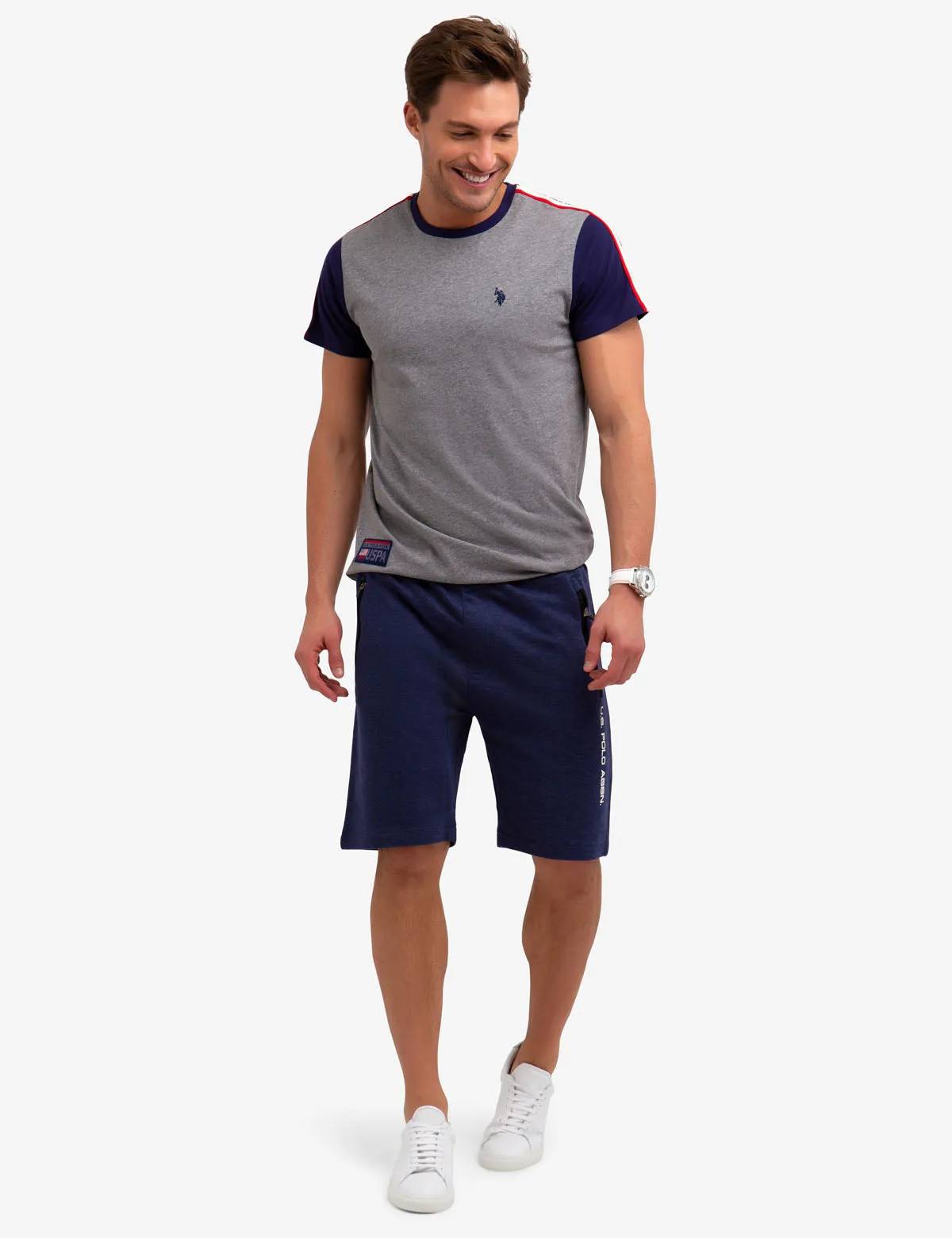 COLORBLOCK T-SHIRT WITH U.S. POLO ASSN. TAPING sold by U.S. Polo Assn. product image thumbnail 2