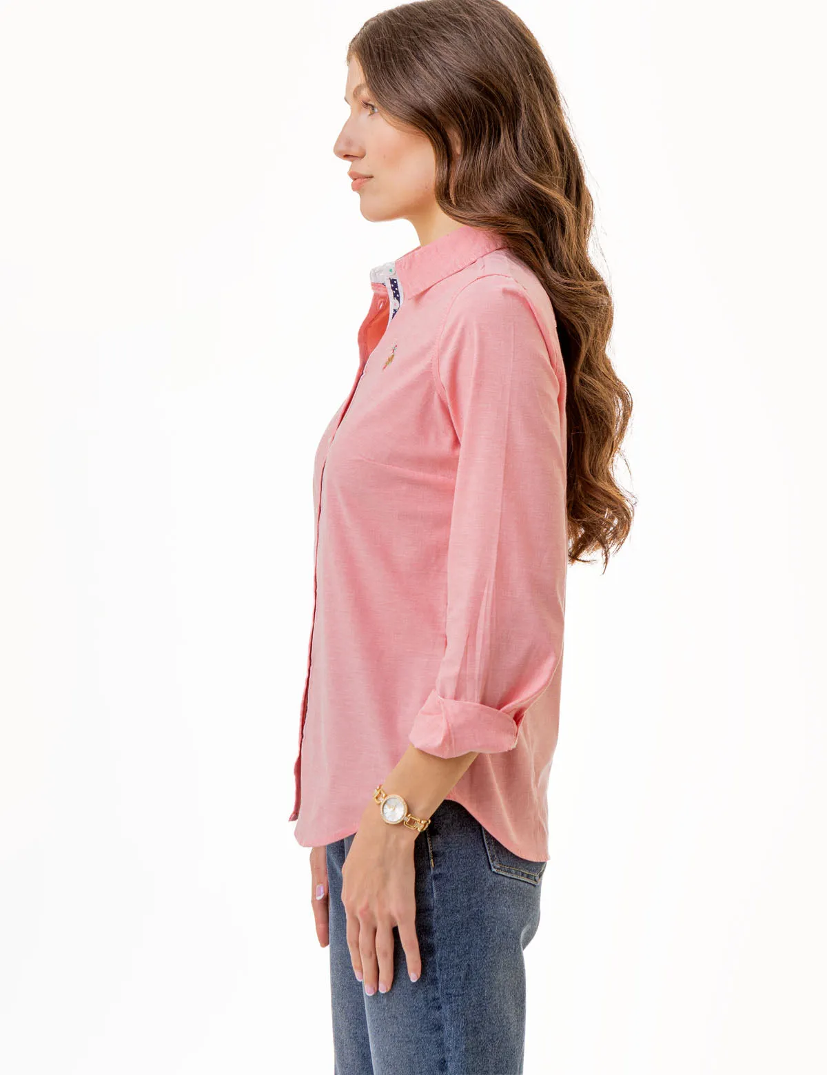 MULTI TONAL SMALL LOGO OXFORD SHIRT sold by U.S. Polo Assn. product image thumbnail 3