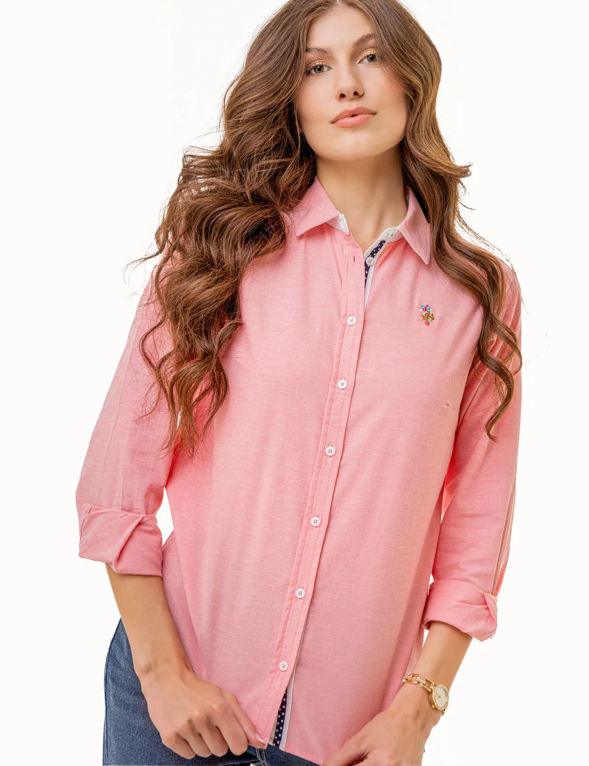 MULTI TONAL SMALL LOGO OXFORD SHIRT sold by U.S. Polo Assn. product image thumbnail 2