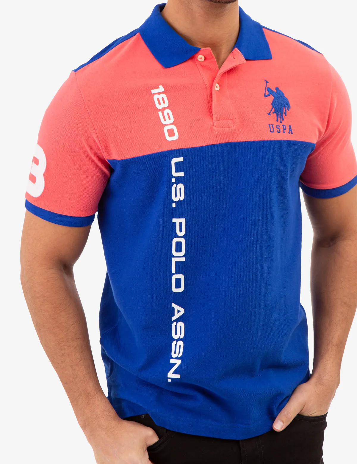 COLORBLOCK PIQUE POLO SHIRT WITH GRAPHIC PRINT sold by U.S. Polo Assn. product image thumbnail 2