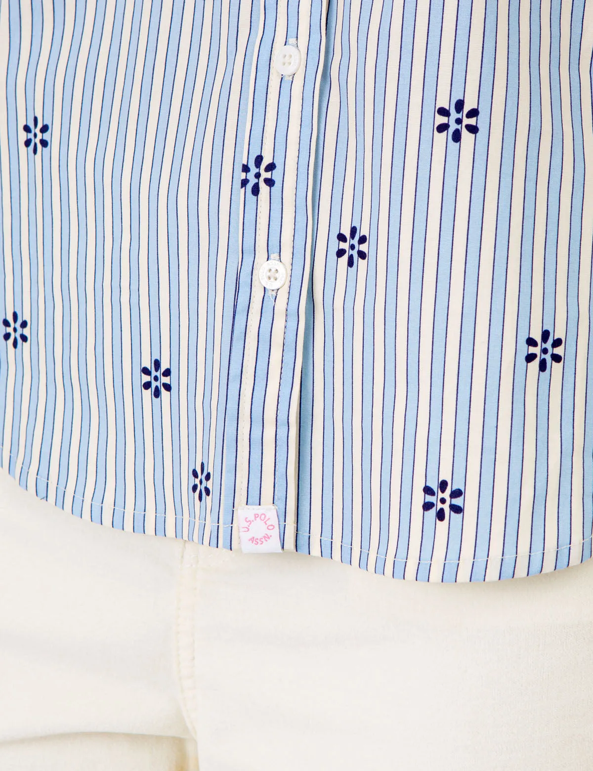 DITSY PRINT LONG SLEEVE POPLIN SHIRT sold by U.S. Polo Assn. product image thumbnail 5