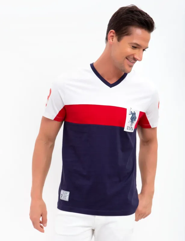 COLORBLOCK V-NECK T-SHIRT sold by U.S. Polo Assn.