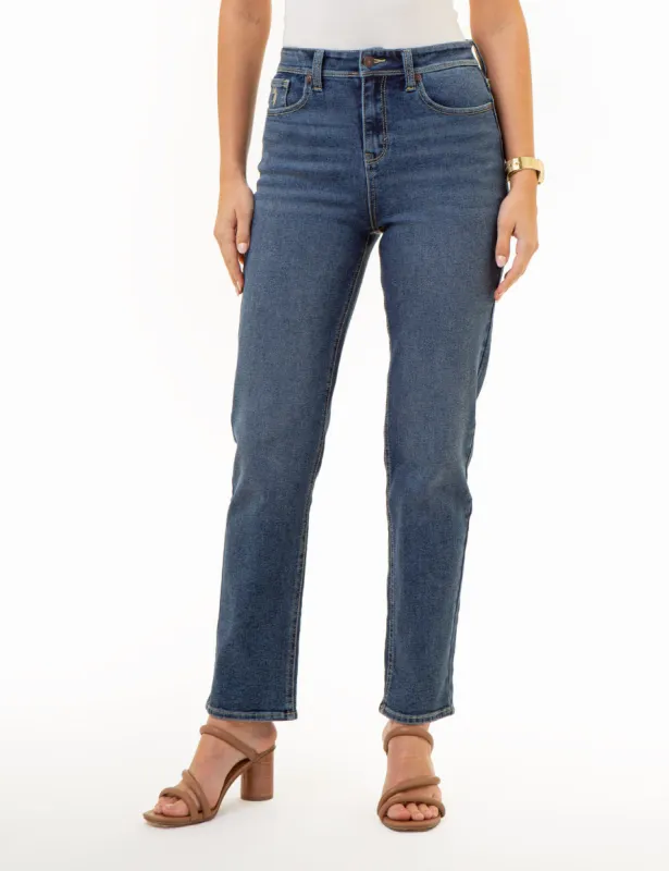 HIGH RISE VINTAGE STRAIGHT JEANS sold by U.S. Polo Assn.