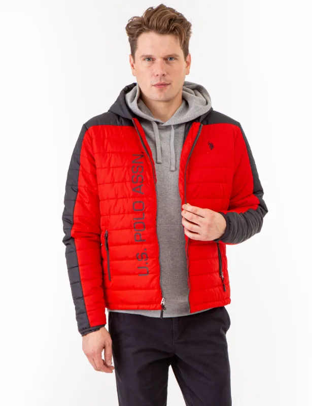 COLORBLOCK QUILTED PUFFER JACKET sold by U.S. Polo Assn.