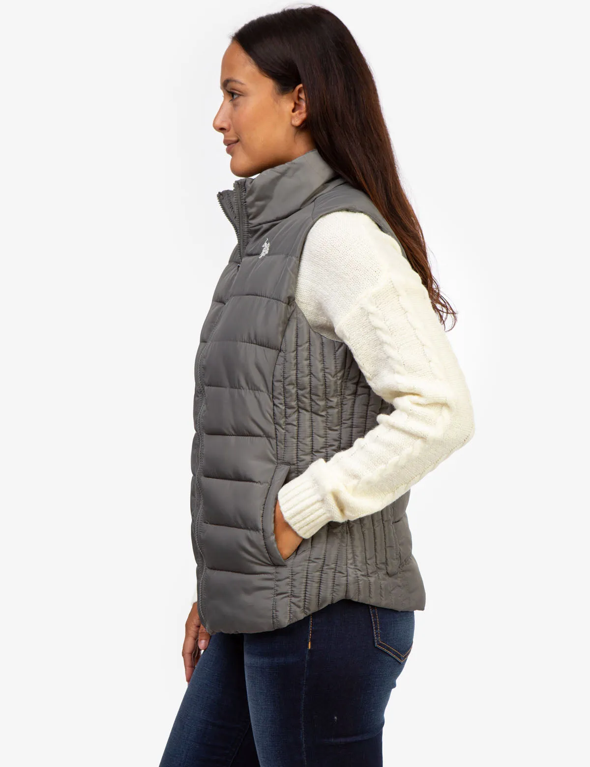 COZY FAUX FUR LINED VEST sold by U.S. Polo Assn. product image thumbnail 4