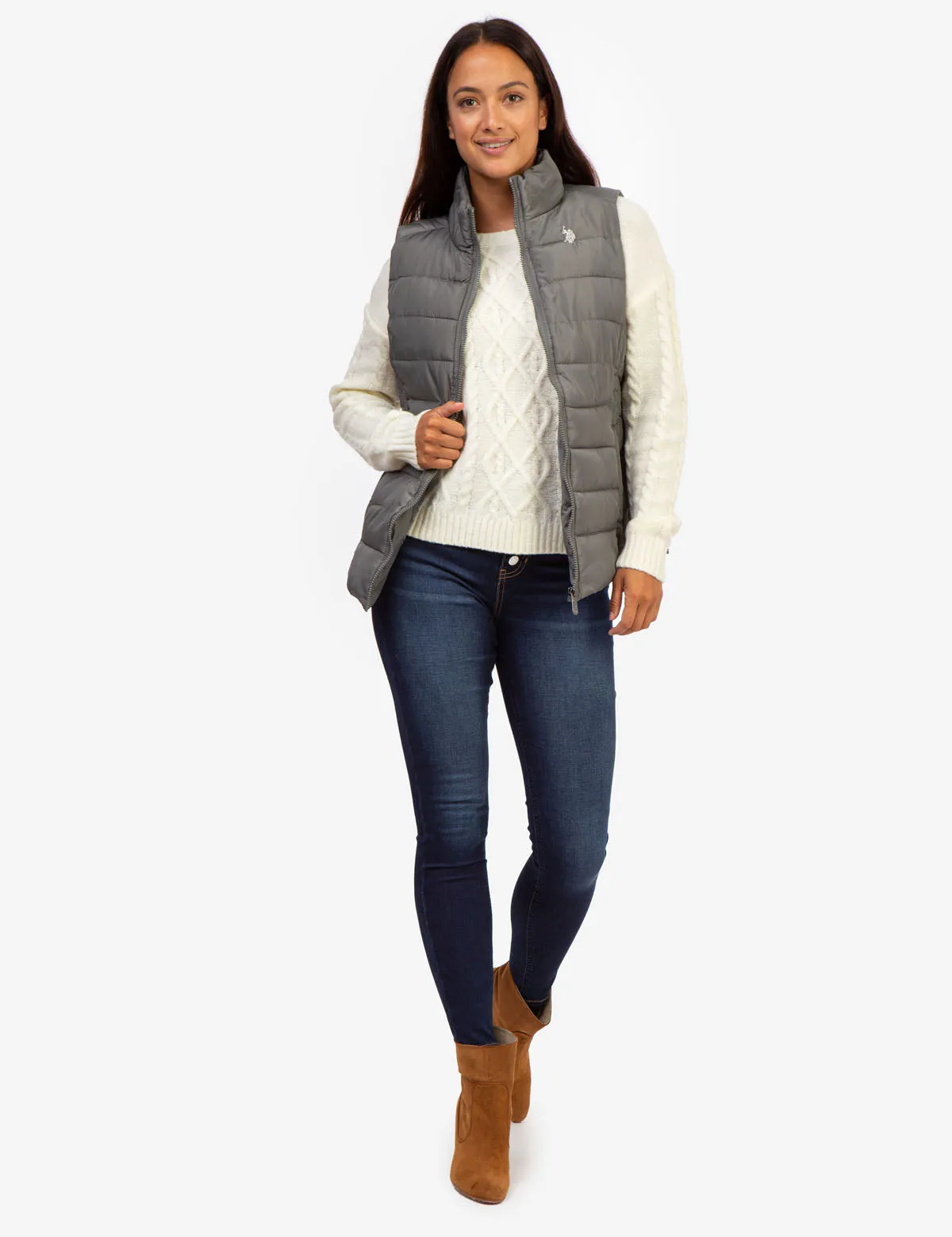 COZY FAUX FUR LINED VEST sold by U.S. Polo Assn. product image thumbnail 3